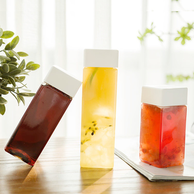 Crystal Clear 500ml Không có BPA chai trà sữa nhựa cách nhiệt