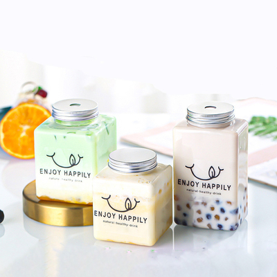 Các chai trà sữa chống rò rỉ có thể sử dụng nhiều lần với vít trên nắp và tay cầm