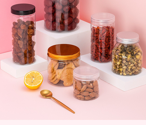 Bao bì thực phẩm Các thùng chứa thực phẩm 60ml 120ml 180ml 250ml 500ml 1000ml Thùng nhựa rõ ràng với nắp