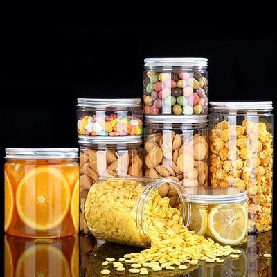 Các thùng chứa nhựa PET trong suốt có thể tùy chỉnh Các thùng chứa có nắp