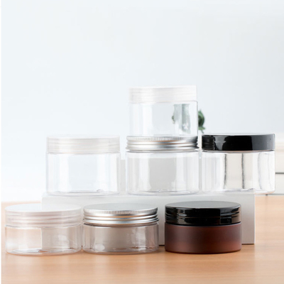 150ml 200ml 250ml 300ml 500ml 1000ml Plastic Pet Pot Jars Các thùng mỹ phẩm với nắp