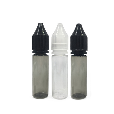 15ml chai nhựa PET minh bạch chống trẻ em cho E Liquid