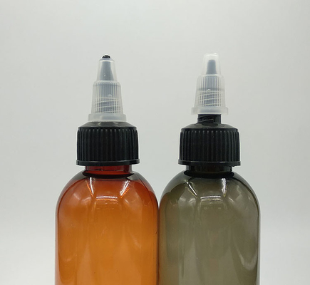 100ml chai nhựa đầy chất lỏng rõ ràng với nắp vít