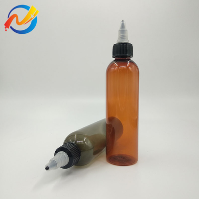 100ml chai nhựa đầy chất lỏng rõ ràng với nắp vít