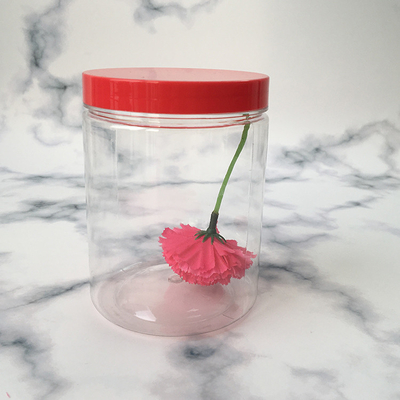 Các bình nhựa tròn rõ ràng với nắp 2oz 3oz 4oz 5oz