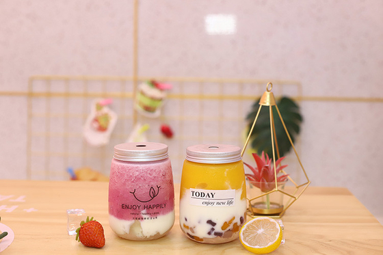 Các bình trà bong bóng đa năng với tay cầm và rơm