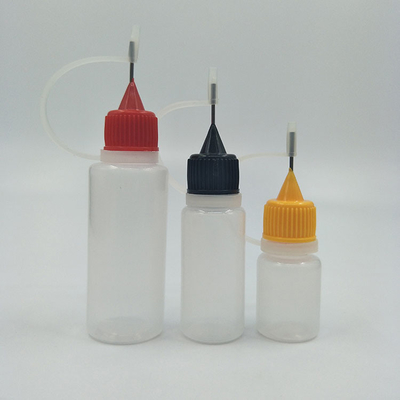 Logo tùy chỉnh 15 ml chai nhỏ giọt nhựa cho phân phối chất lỏng chính xác trong rõ ràng và đen