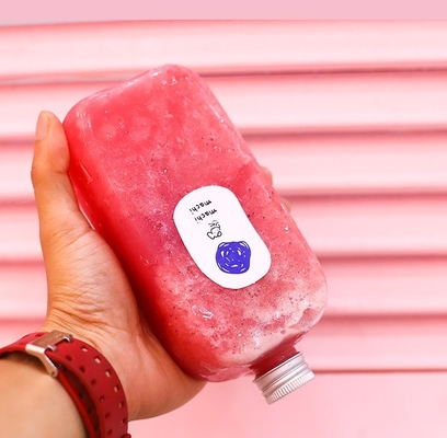 Modern Clear Custom Plastic Juice Bottle With Handle For Cold Drink Bubble Tea (Tấm chai nước ép bằng nhựa thông minh hiện đại với tay cầm để uống nước lạnh)