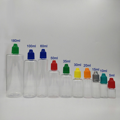 Tùy chỉnh in chai màu cho chất lỏng trong 10ml 15ml 30ml 60ml 80ml 100ml