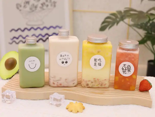 Các chai trà bong bóng có tường hai lần có thể sử dụng lại với vít trên nắp