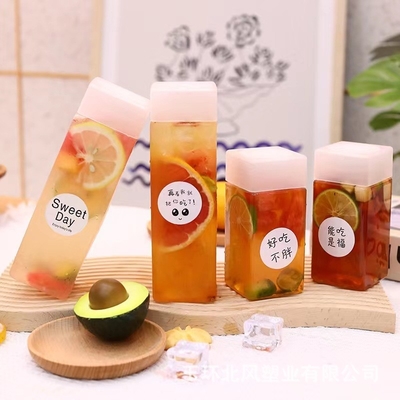 Chất liệu chống rò rỉ có thể tái sử dụng bình trà bong bóng rõ ràng với dung lượng 0,5kg