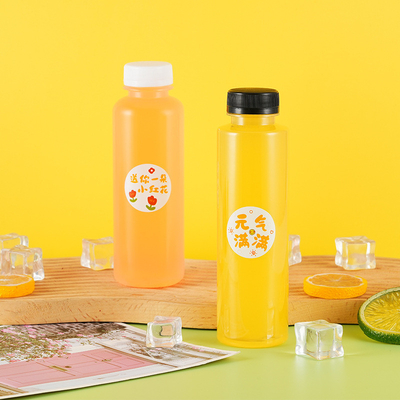 Thiết kế mới chai nhựa 250ml 350ml 500ml nước trái cây chai PET với nắp chai nhựa dùng một lần cho nước trái cây trong kho