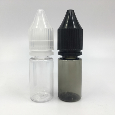 chai PET 10ml với nắp chống trẻ em trong suốt để lưu trữ chất lỏng an toàn