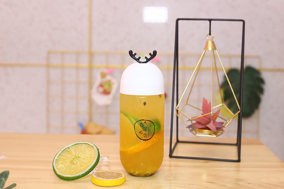 Custom Leak Proof 250ml chai nước ép nhựa với vít trên nắp