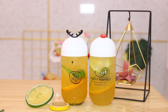 Custom Leak Proof 250ml chai nước ép nhựa với vít trên nắp