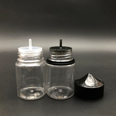 100ml chai nước E tròn trong suốt với nắp vít chống trẻ em và in màn hình tùy chỉnh