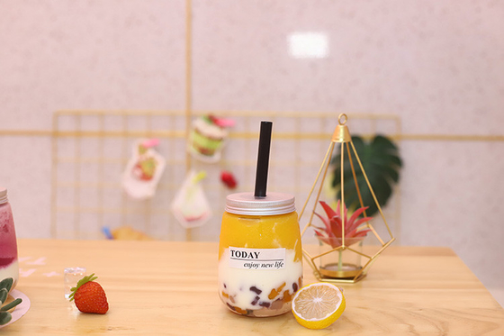 350ml Capacity Milk Tea Bottles Clear Stylish For Business (Nhiệm vụ kinh doanh)