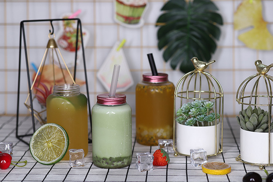 chai trà sữa trung bình Thiết kế tròn vuông chống rò rỉ để xử lý thuận tiện