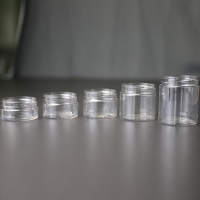in tùy chỉnh Plastic Cosmetic Jar 10ml 15ml 30ml 60ml 80ml 100ml 120ml 150ml minh bạch cho bao bì mỹ phẩm