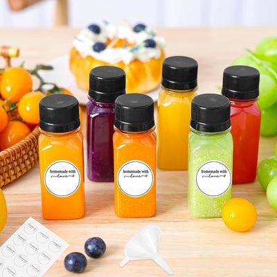 BPA miễn phí bình hình vuông nước ép vít nắp nắp chai với hương vị nước ép và rò rỉ chống nhựa nước ép trái cây chai thân thiện với môi trường