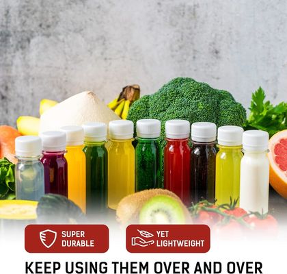 BPA miễn phí bình hình vuông nước ép vít nắp nắp chai với hương vị nước ép và rò rỉ chống nhựa nước ép trái cây chai thân thiện với môi trường