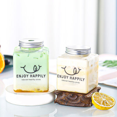 Các chai trà sữa hiện đại có dung lượng trung bình Vít trên nắp Chất chứa chống rò rỉ cho các giải pháp đóng gói và lưu trữ đồ uống