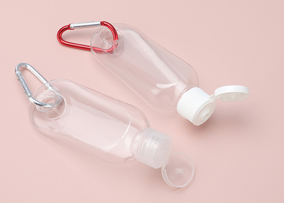 15mm 20mm Du lịch Chai nước rửa tay bằng nhựa Keychain 30ml 50ml 60ml