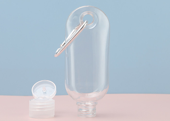 15mm 20mm Du lịch Chai nước rửa tay bằng nhựa Keychain 30ml 50ml 60ml