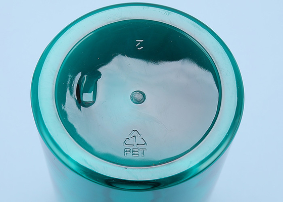 Chai sữa dưỡng da PET không chứa nhựa cao su BPA màu xanh có bơm 81 * 185mm