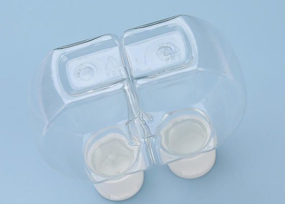 Chai nhựa vỏ sò đôi OEM có nắp vặn có thể tái chế 120ml