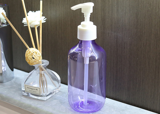 Xiên vai Màu tím Dầu gội đầu Chai PET Bơm chống rò rỉ