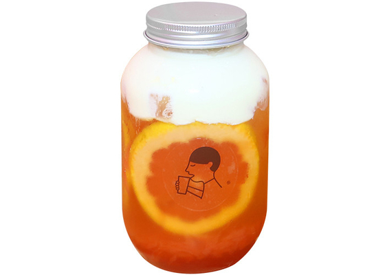 Chai trà sữa nắp nhôm 500ml Chai nước trái cây vuông 7,8 * 14cm