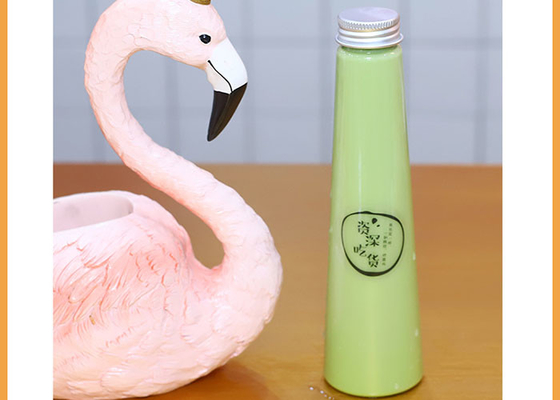 Nắp vặn nhôm Chai trà sữa 200ml Chai nước trái cây bằng nhựa có nắp đậy