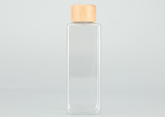 Chai nhựa có nắp vặn bằng nhựa 200ml chống rò rỉ có nắp đậy bằng tre