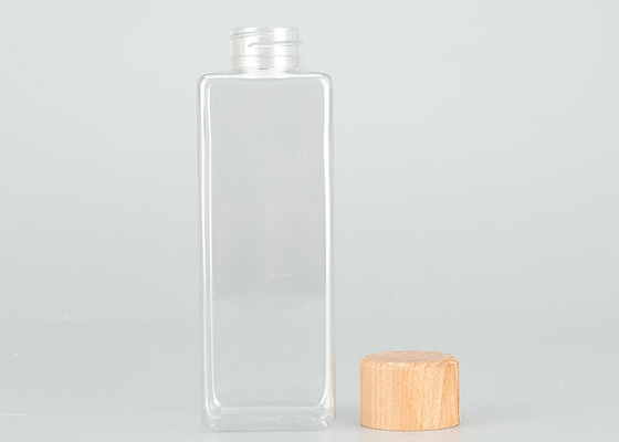 Chai nhựa có nắp vặn bằng nhựa 200ml chống rò rỉ có nắp đậy bằng tre
