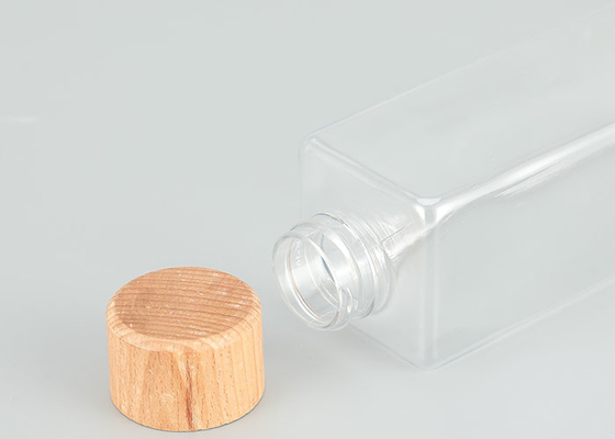 Chai nhựa có nắp vặn bằng nhựa 200ml chống rò rỉ có nắp đậy bằng tre
