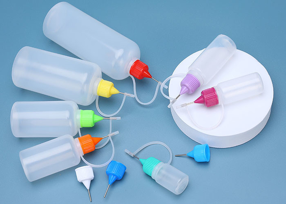 Chai nhỏ giọt bằng nhựa PE 20ml có nắp kim tiêm cho chất lỏng điện tử, tất cả các chai chất lỏng