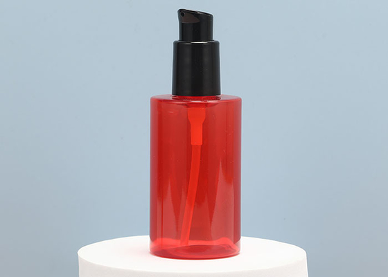 60ml Chai bơm nhựa rỗng 150ml màu đỏ để pha chế dầu gội đầu