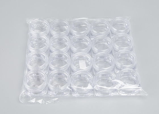 Hộp nhựa vuông trong suốt rỗng có nắp đậy 3/5 / 10g