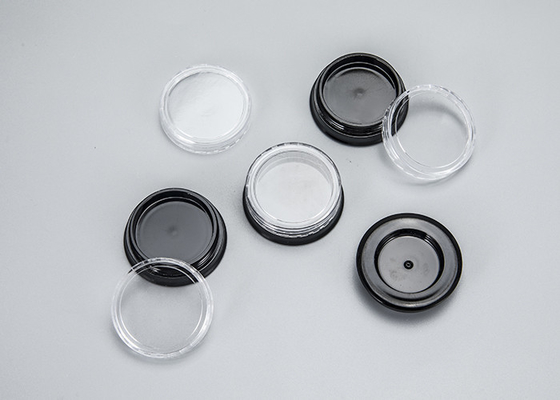 Đen 5ml 10ml 15ml 30ml 50ml Lắp đầy lặp đi lặp lại Thùng chăm sóc da Vòng Plastic Cosmetic Jar
