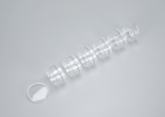 Đen 5ml 10ml 15ml 30ml 50ml Lắp đầy lặp đi lặp lại Thùng chăm sóc da Vòng Plastic Cosmetic Jar