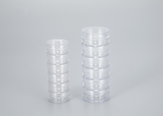 Đen 5ml 10ml 15ml 30ml 50ml Lắp đầy lặp đi lặp lại Thùng chăm sóc da Vòng Plastic Cosmetic Jar
