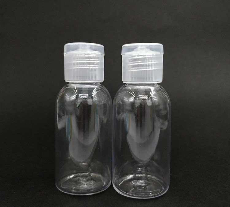 Hình mẫu miễn phí chai nhựa PET trong suốt với nắp flip trống chai Flip Cap Cream chai với nắp flip với nguồn cung cấp của nhà máy