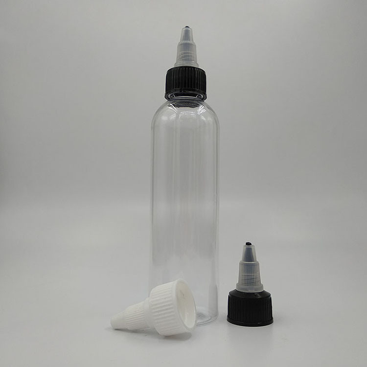 Custom Clear Plastic Screw Top Bottles Với Custom Label Panel Và Screw Neck Finish