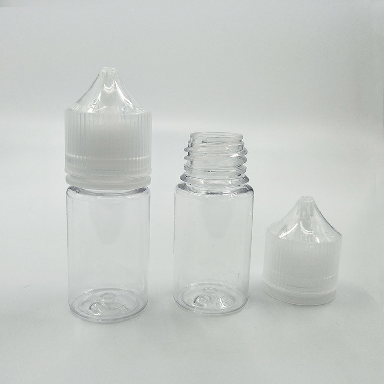 Tùy chỉnh 10-100ml in PET E chai chất lỏng Vials vỏ tròn với nắp chống trẻ em