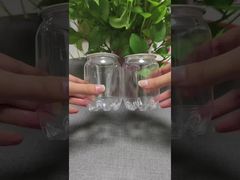 Logo tùy biếnMàn chứa đồ uống bằng nhựa PET trong suốt với nắp nhôm cho nước ép đồ uống