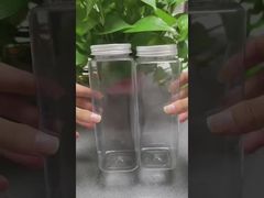 Đồ uống bán buôn hình vuông Sữa nước trái cây Trà uống chai nhựa với nắp